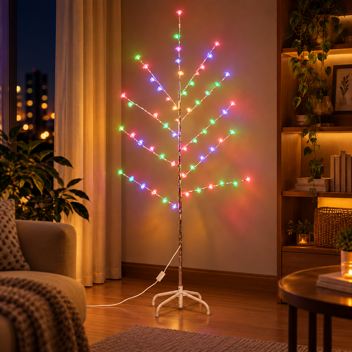 Multicolor LED Leaf Branch Light