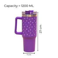 Tulip & Bow Lavender Petals Stainless Steel Tumbler