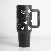Butterfly Noir Papillon Tumbler — Leakproof & Insulated (Black)