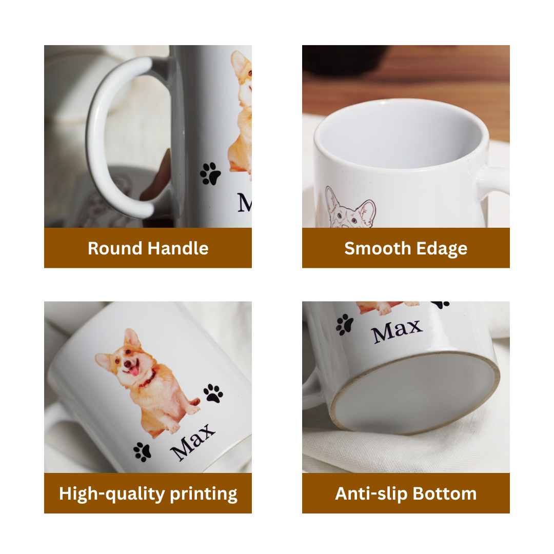 PawPrint Personalized Mug – Custom Pet Photo Mug