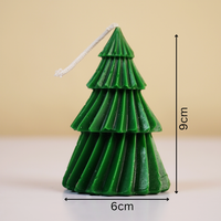 Set-2 Christmas Tree Decorative Green And white Candle