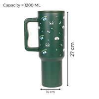 Green Animal Friend Insulated Tumbler with Handle