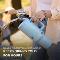 Aqua Marine Insulated Tumbler — Leakproof & Insulated (Sky Blue)