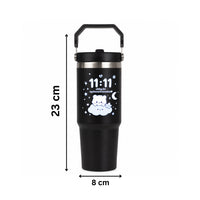 11:11 Printed Tumbler with Handle & Straw | Reusable Travel Cup | Cute Everyday Drinkware