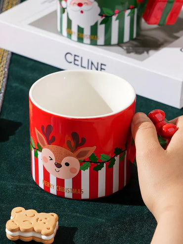 Christmas Tree Mug With Stirrer LID