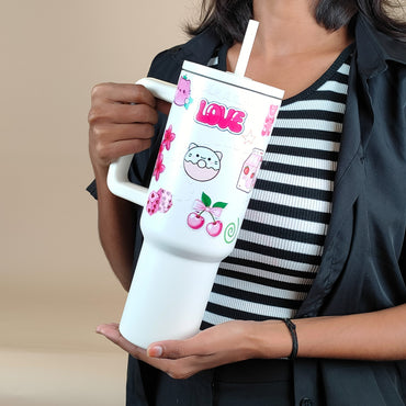 Cute Kawaii Sticker Tumbler