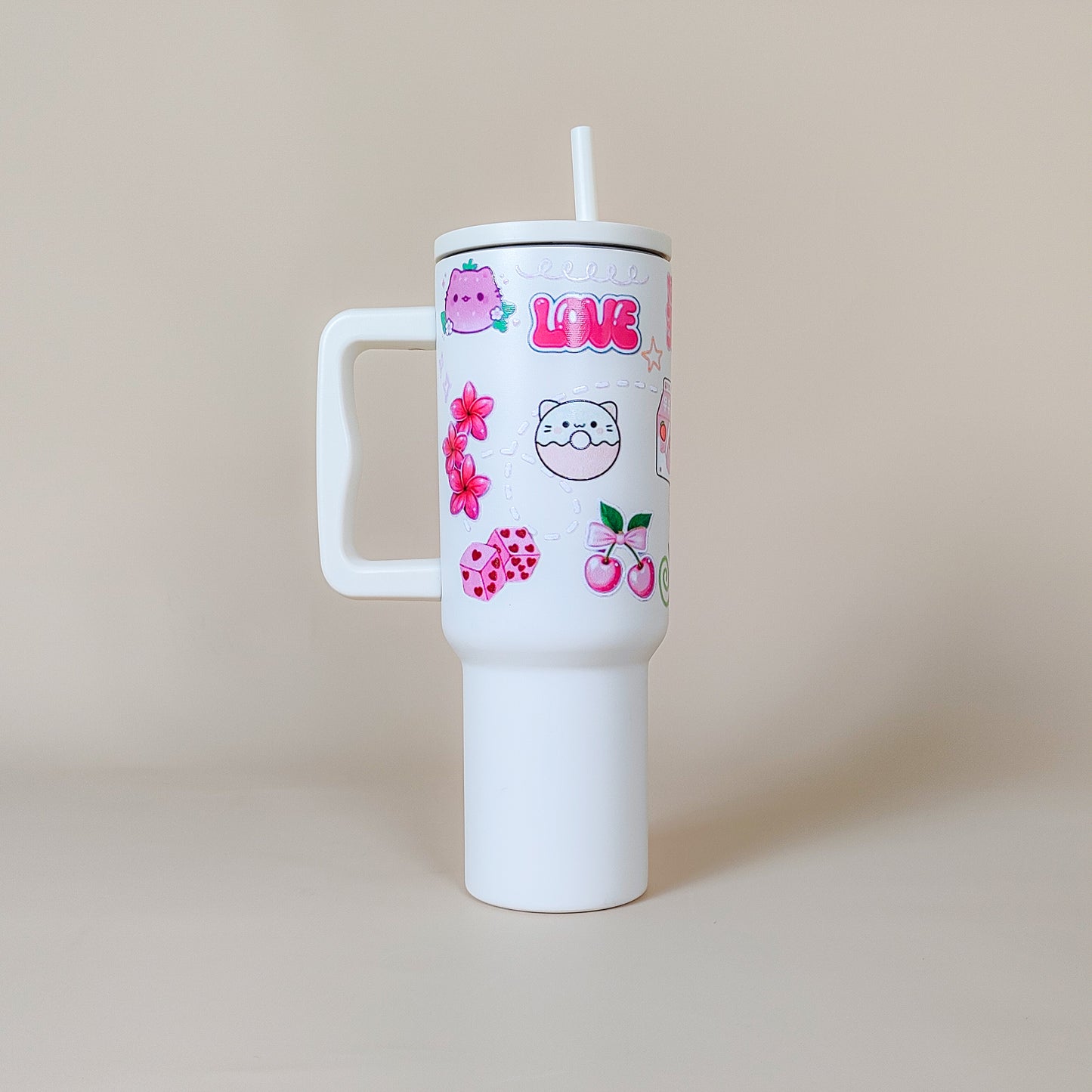 Cute Kawaii Sticker Tumbler