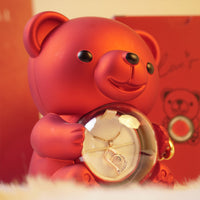 Forever Rose Teddy Bear with Glass Rose Gift Box