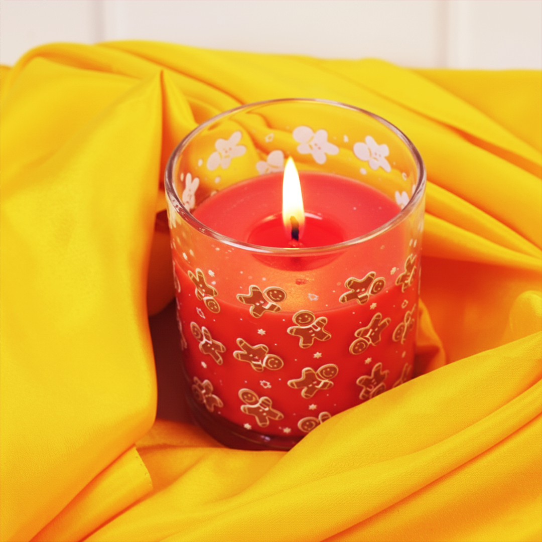 Set-3 Christmas Gingerbread Scented Glass Candles