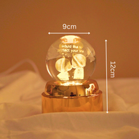 Crystal Ball LED Night Lamp with Warm Glow ( random design )