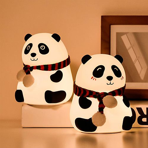 Cute Panda Silicon Night Lamp 7 Colour Changing Light