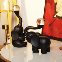 EleGlow™ Elephant Decor Showpiece – Modern Resin Art Sculpture with Light Accent set