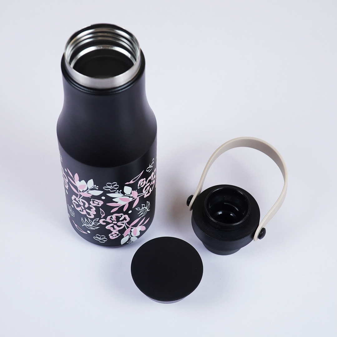 Floral Printed Stainless Steel Water Bottle