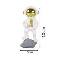 SpaceVibe™ Astronaut Figurine Modern Resin Showpiece with Golden Helmet