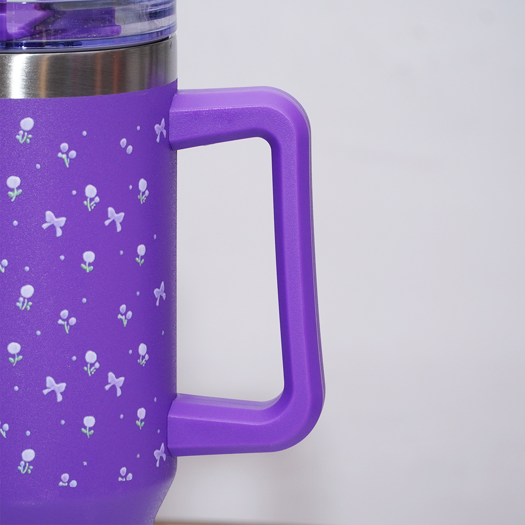 Tulip & Bow Lavender Petals Stainless Steel Tumbler