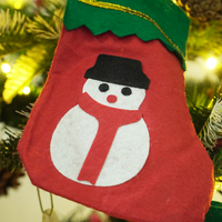 Christmas Snowman Stockings – Set-4 Festive Gift Bags for Décor & Gifting (23cm x 13cm)