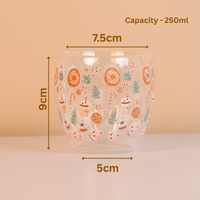 Set-2 Candy Cane & Christmas Treats  -Double Wall Glass Mug