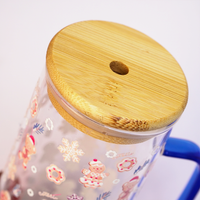 Set of 2 Bloom & Cheer Glass Tumblers – Where Everyday Elegance Meets Festive Joy