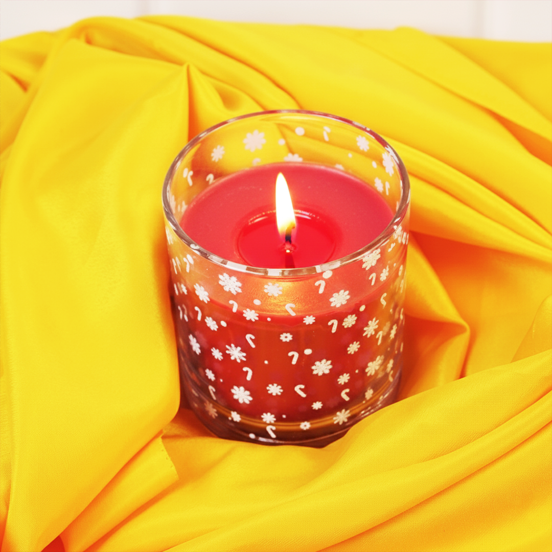 Set-3 Christmas Snowflake Scented Glass Candles