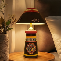 Folk Art Handcrafted Table Lamp – Minimal Elegance with Cultural Charm