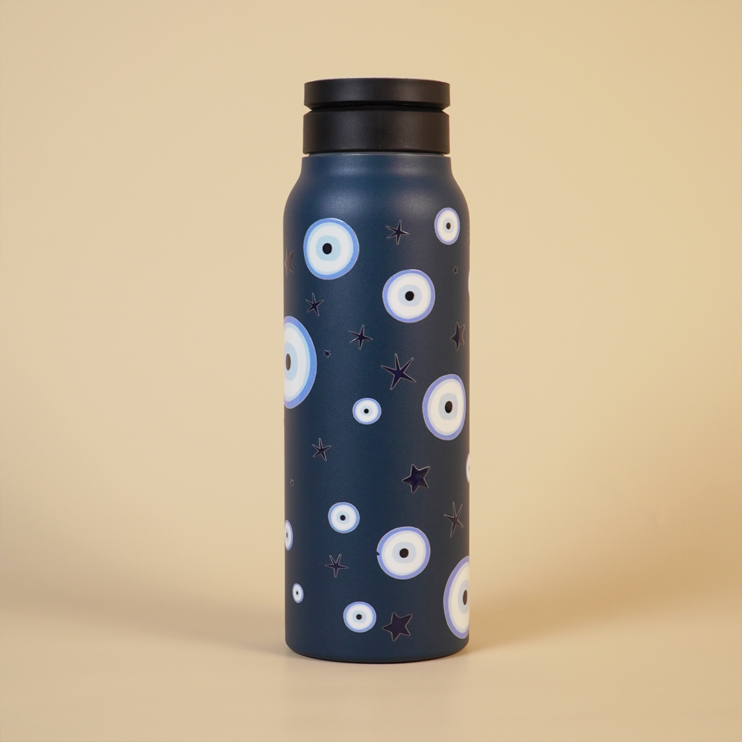 Evil Eye Print Stainless Steel Water Bottle