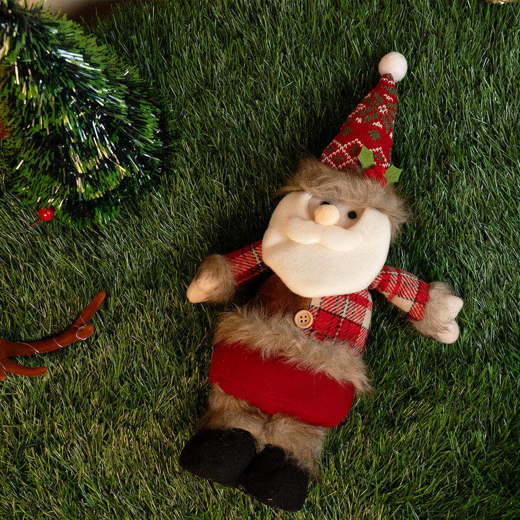 Christmas Plush Santa Doll – Cute Standing Santa Decoration
