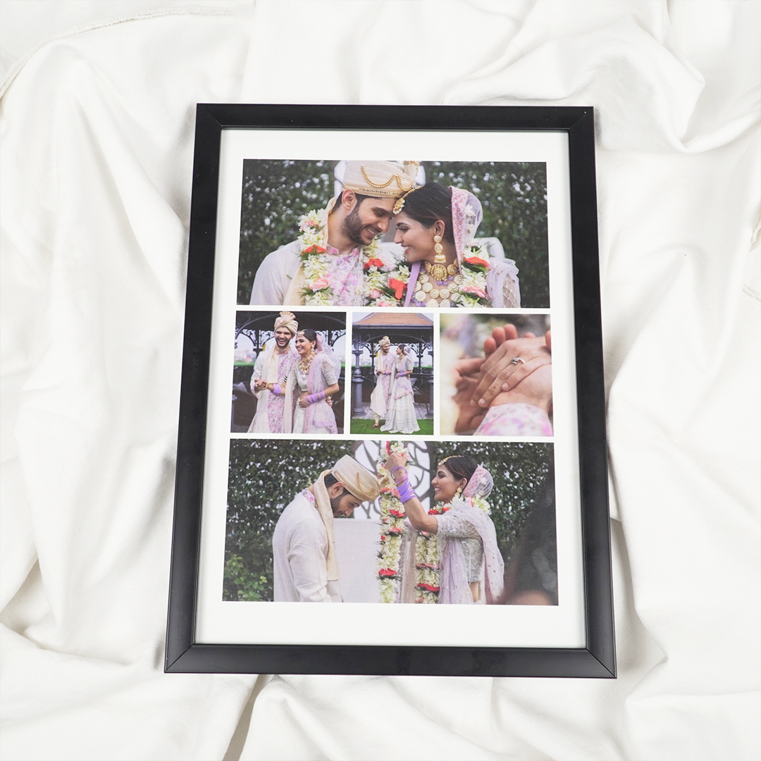 Personalized Wedding Photo Collage Frame | Custom Couple Memory Frame