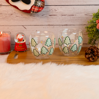 Set-2 Christmas Tree  -Double Wall Glass Mug