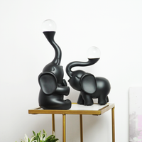 EleGlow™ Elephant Decor Showpiece – Modern Resin Art Sculpture with Light Accent set