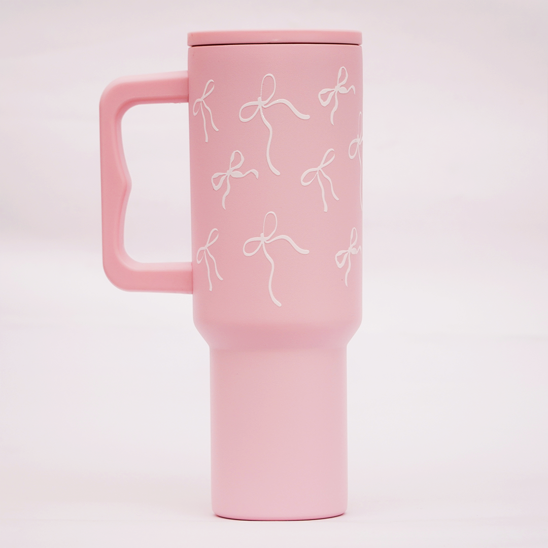 Blush Bloom Print Stainless Steel Insulated Tumbler