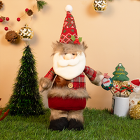 Christmas Plush Santa Doll – Cute Standing Santa Decoration