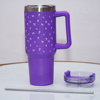Tulip & Bow Lavender Petals Stainless Steel Tumbler