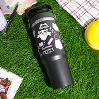 Cute Cat Insulated Tumbler with Handle