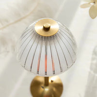 Crystal Brass Base Rechargeable Table Lamp