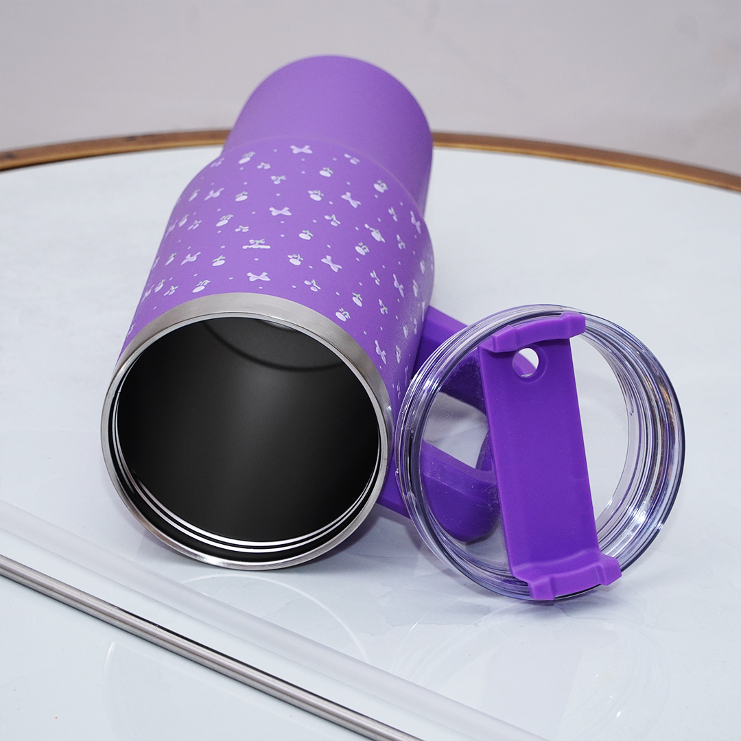 Tulip & Bow Lavender Petals Stainless Steel Tumbler