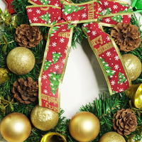 Elegant Golden Bell & Pinecone Christmas Wreath