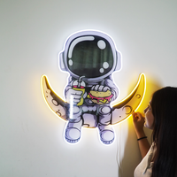 Astronaut Neon LED Wall Light – Space Neon Sign | Astronaut Moon Wall Décor