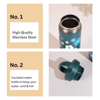 Bloom Wave Vacuum Insulated Tumbler – 490ml Hot & Cold Stainless Steel Bottle with Carry Loop Lid