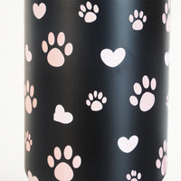 Cute Paw Print Stainless Steel Tumbler with Charm