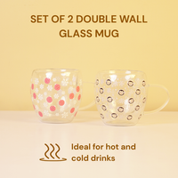 Set-2 Elegant Christmas Glass Mug