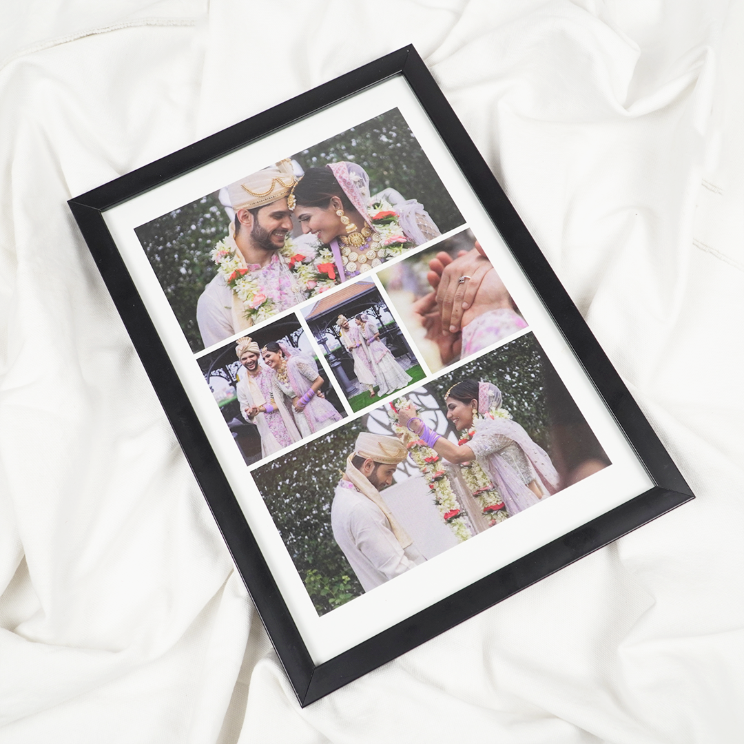 Personalized Wedding Photo Collage Frame | Custom Couple Memory Frame