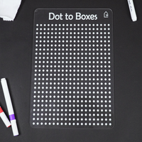 Reusable Dot to Boxes Learning Board for Kids with pen box & Cleaning Cloth