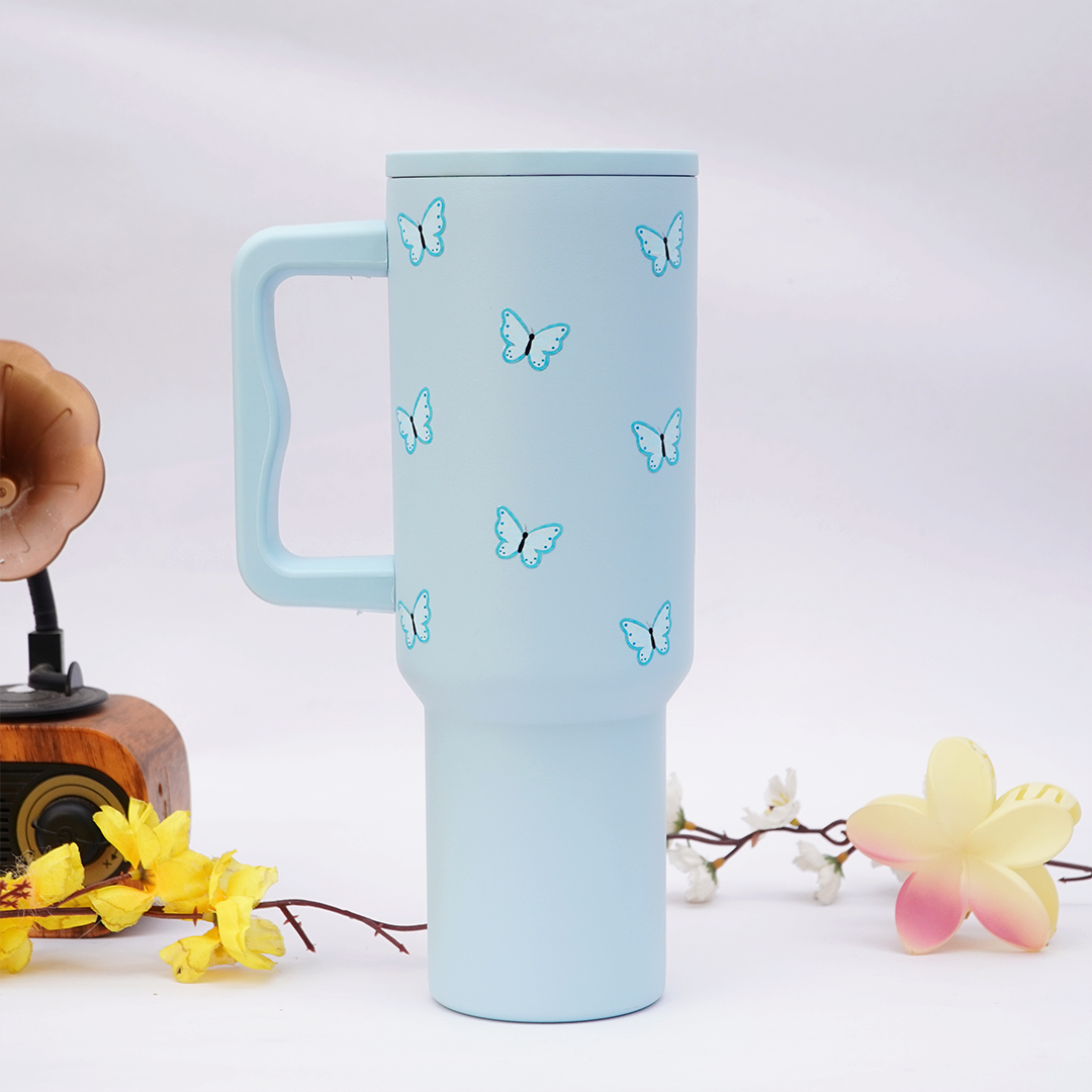 BUTTERFLY ™ 40oz Insulated Tumbler – Sky Blue Butterfly Edition (Copy)