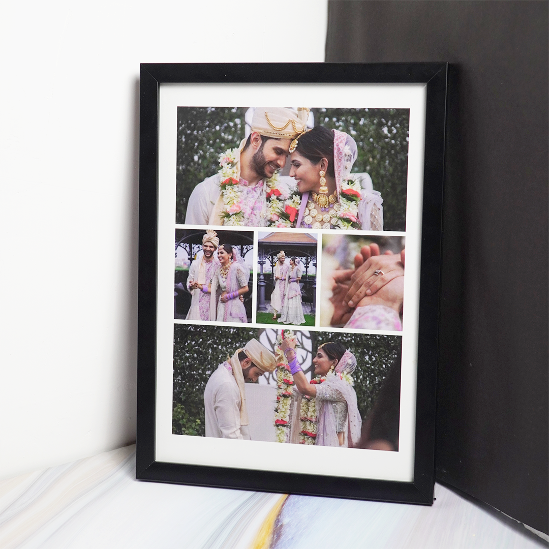 Personalized Wedding Photo Collage Frame | Custom Couple Memory Frame