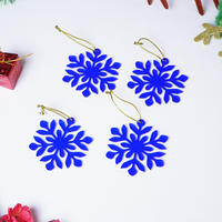 Blue Snowflake Christmas Tree Ornament