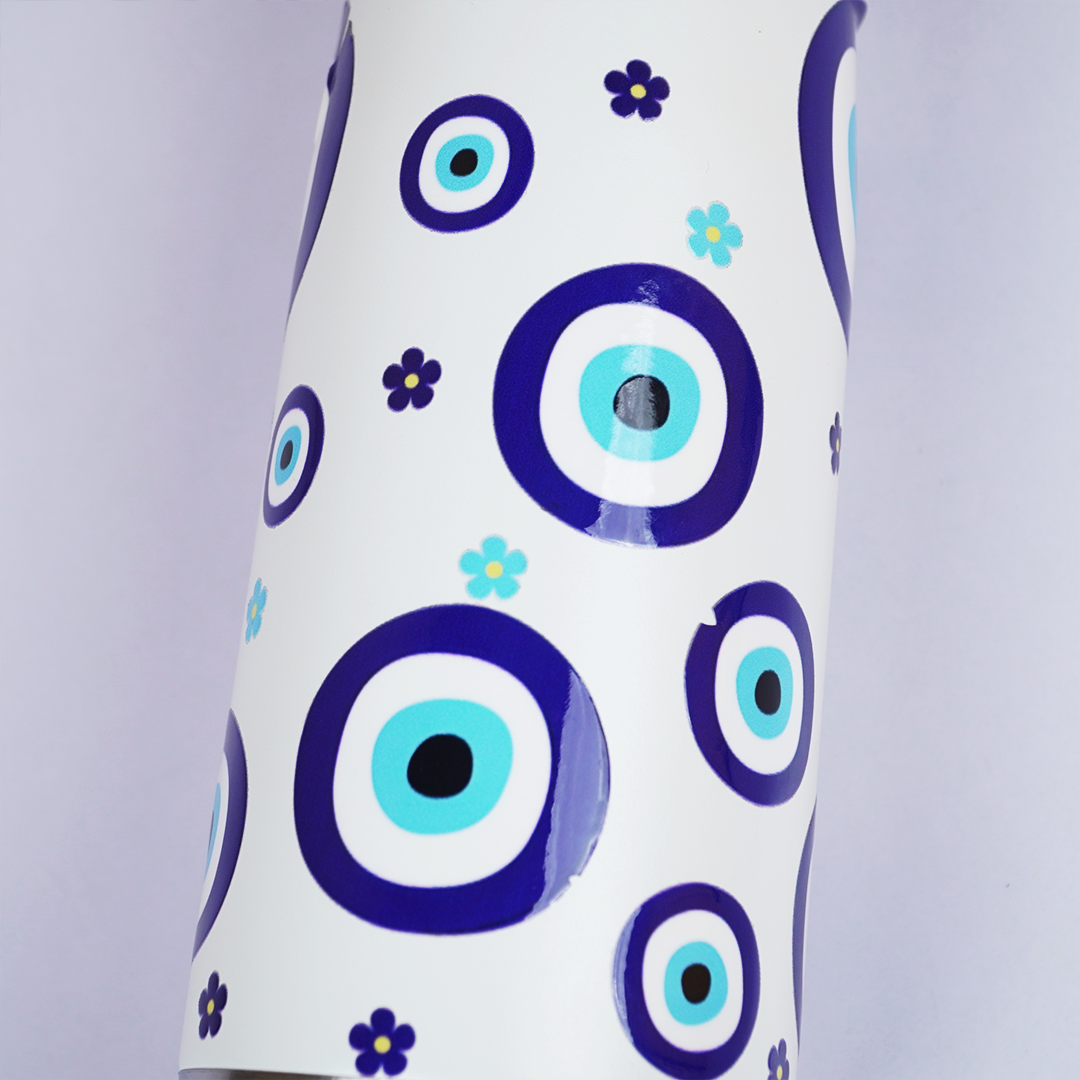 Blue Evil Eye Stainless Steel Water Bottle