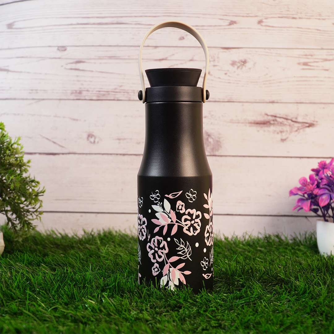 Floral Printed Stainless Steel Water Bottle