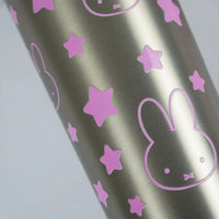 Bunny & Star Print Sipper Bottle with Charm | Reusable Travel Water Bottle | Cute Everyday Drinkware