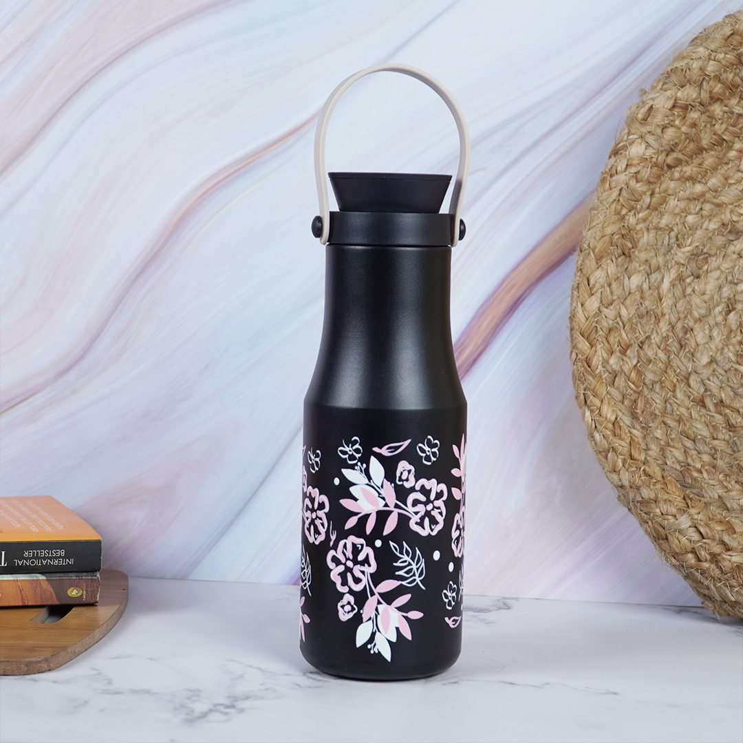 Floral Printed Stainless Steel Water Bottle