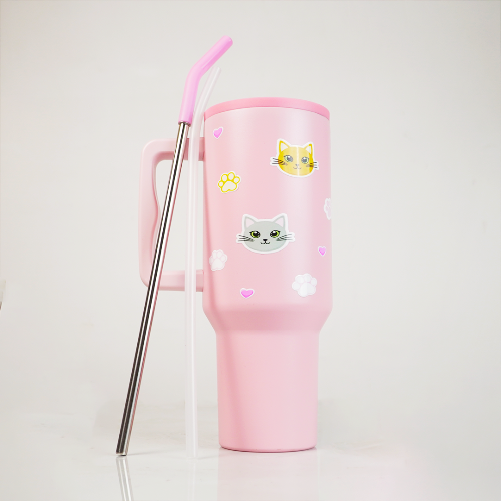 Kitty Charm Insulated Leakproof Tumbler